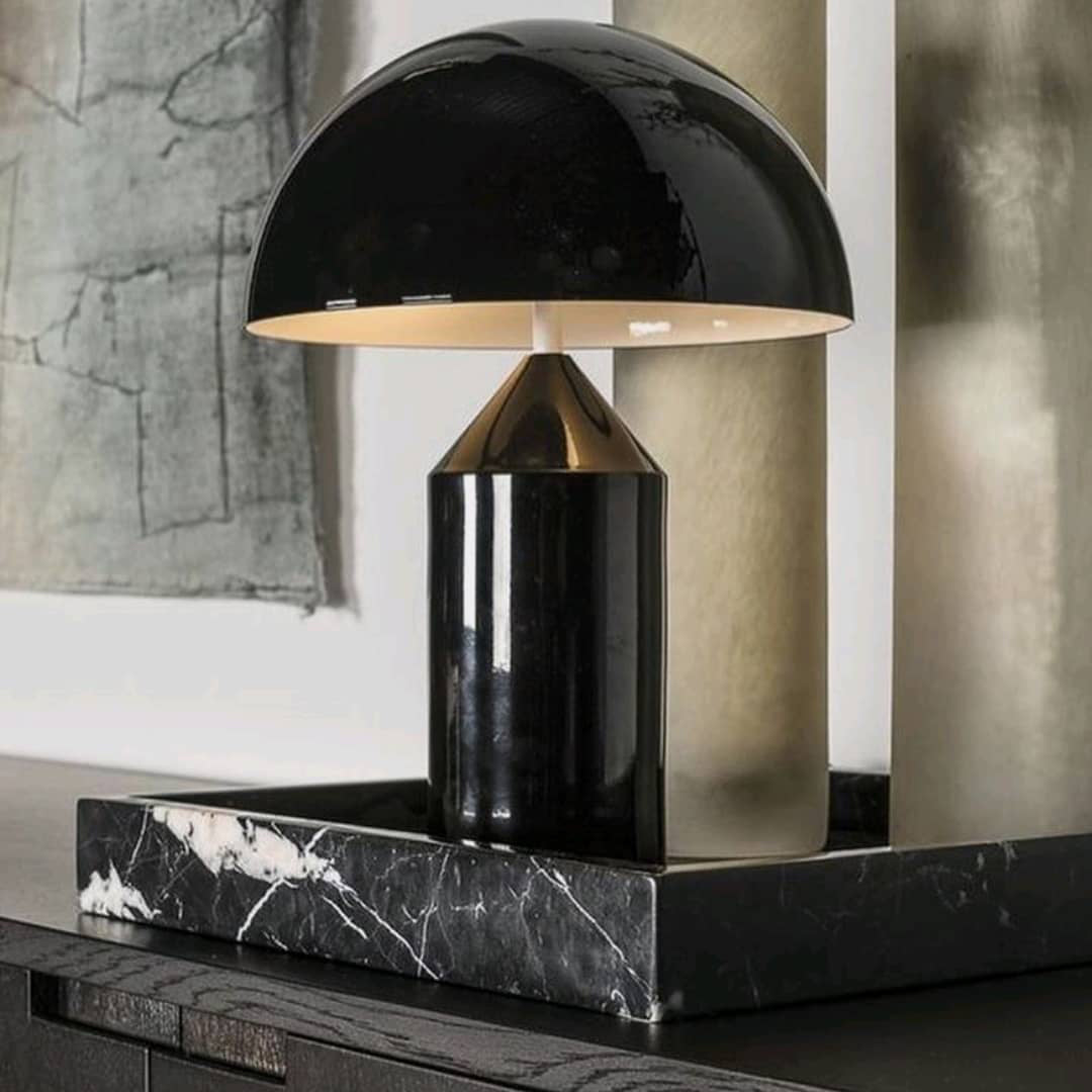 Atollo Table Lamp | Metal | Black, White, Copper | 25cm & 35cm