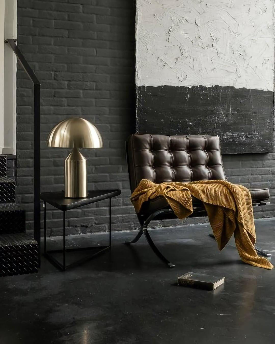 Atollo Table Lamp | Metal | Black, White, Copper | 25cm & 35cm
