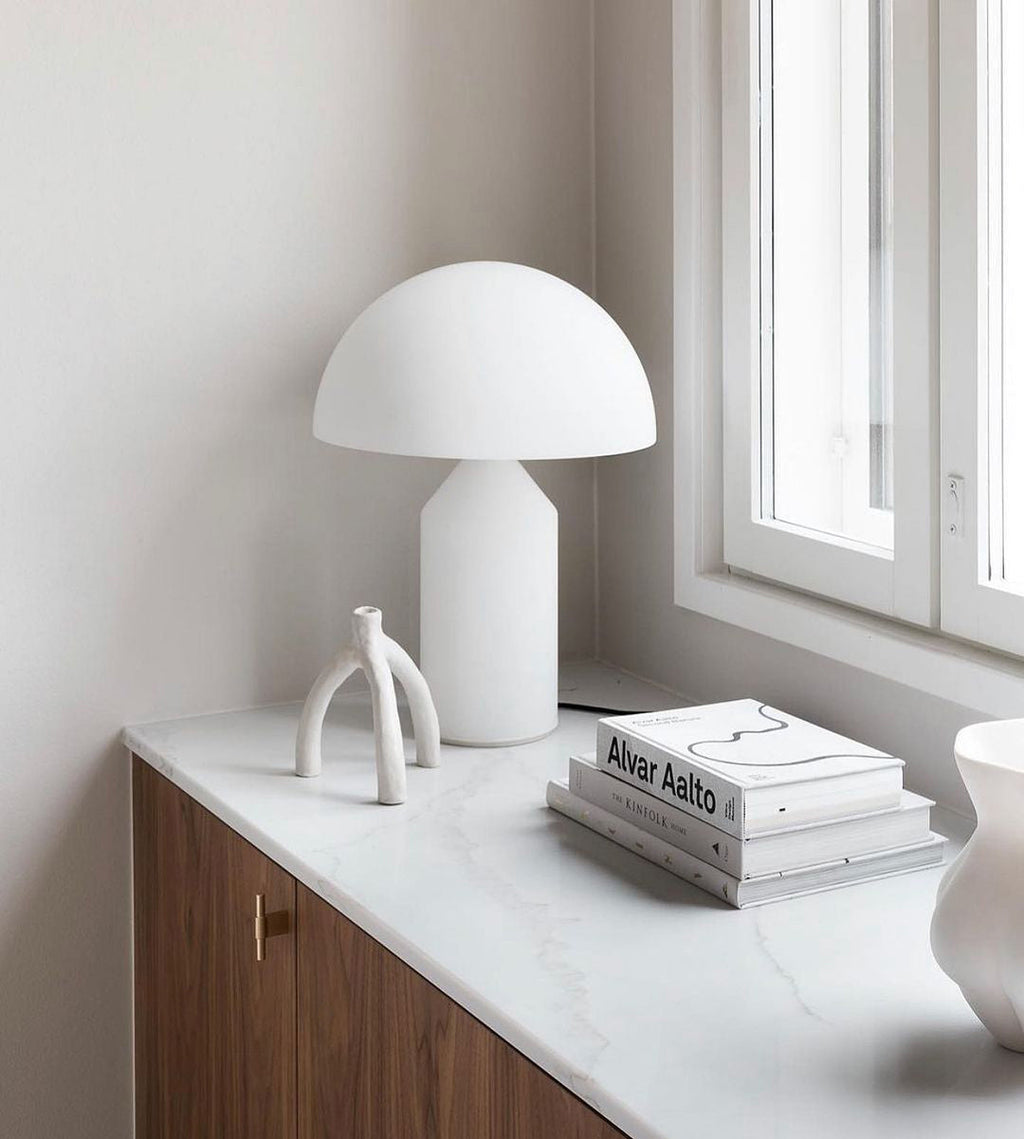 Atollo Table Lamp | Metal | Black, White, Copper | 25cm & 35cm