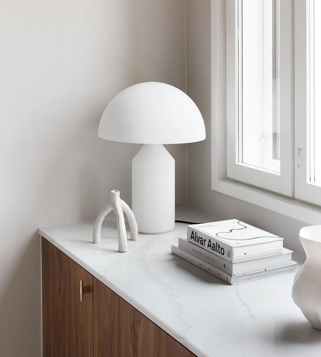 Atollo Table Lamp | Metal | Black, White, Copper | 25cm & 35cm