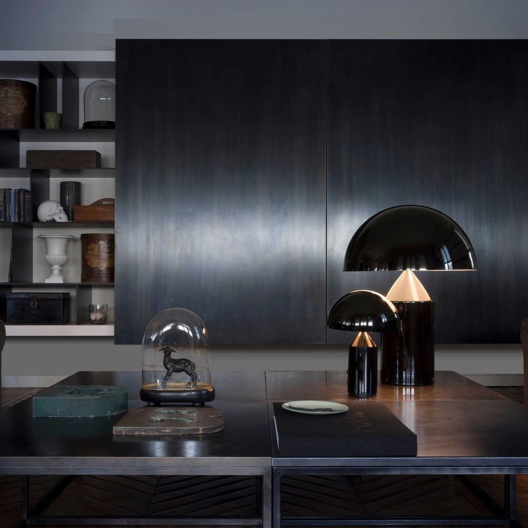 Atollo Table Lamp | Metal | Black, White, Copper | 25cm & 35cm