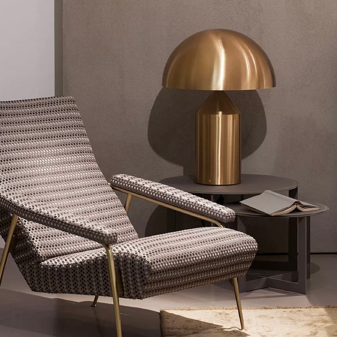 Atollo Table Lamp | Metal | Black, White, Copper | 25cm & 35cm
