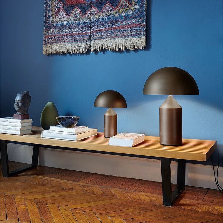 Atollo Table Lamp | Metal | Black, White, Copper | 25cm & 35cm
