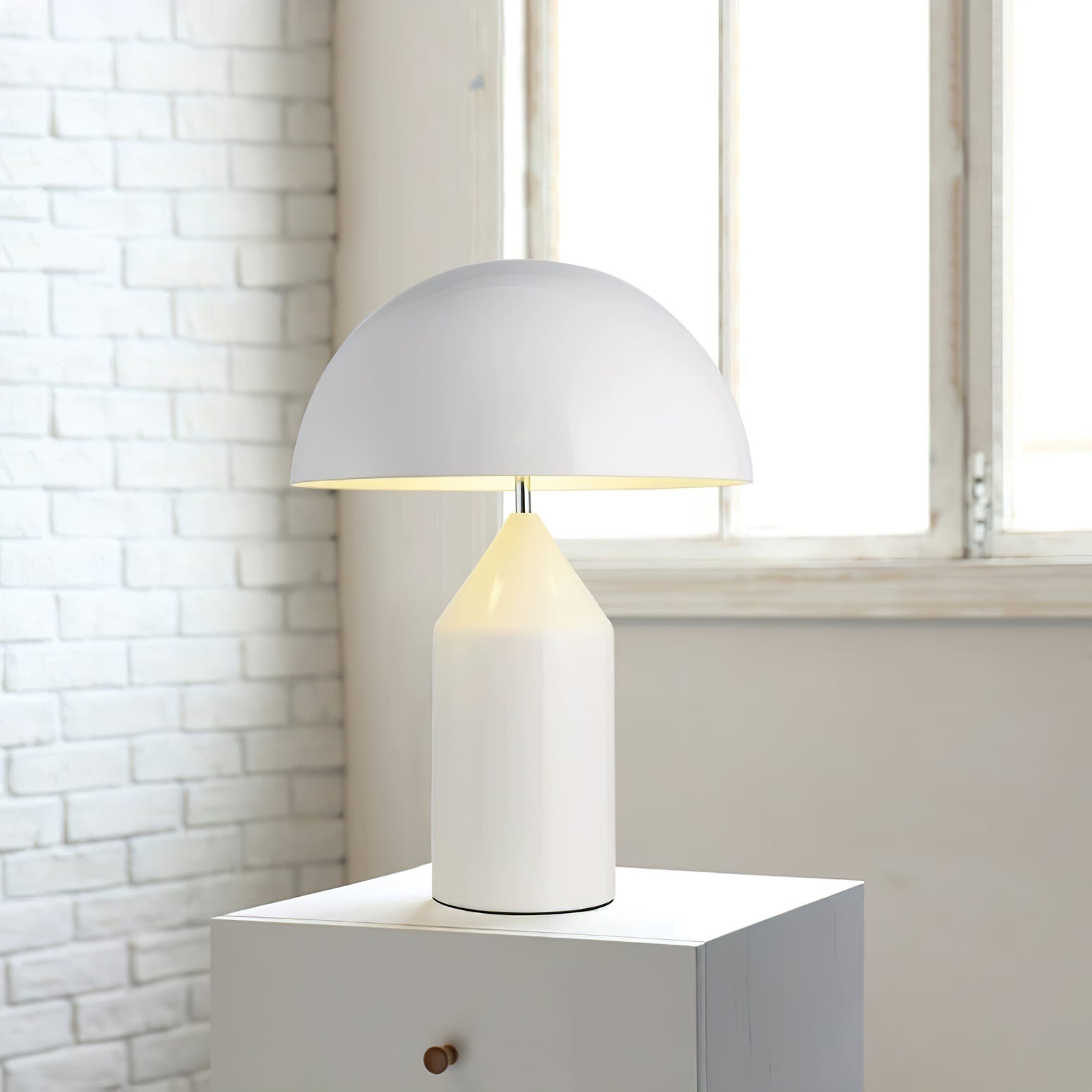 Atollo Table Lamp | Metal | Black, White, Copper | 25cm & 35cm