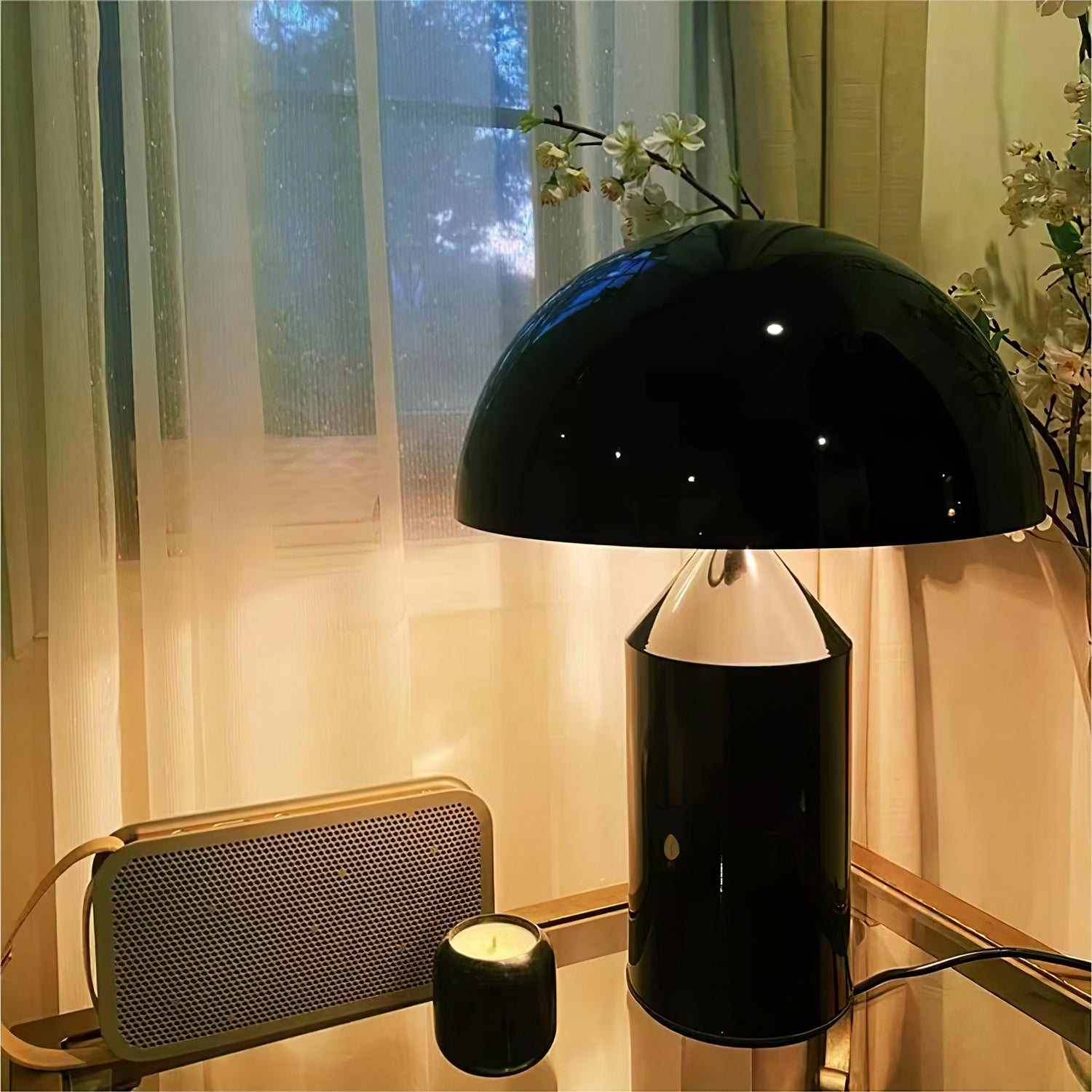 Atollo Table Lamp | Metal | Black, White, Copper | 25cm & 35cm