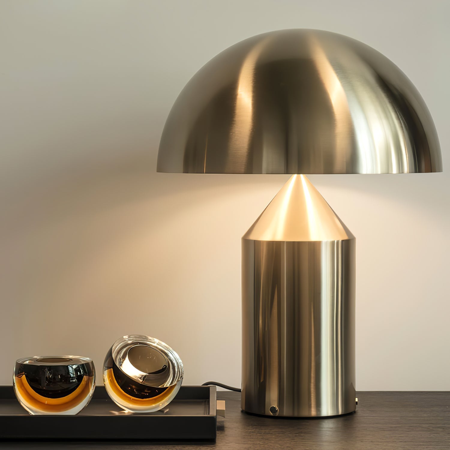 Atollo Table Lamp | Metal | Black, White, Copper | 25cm & 35cm