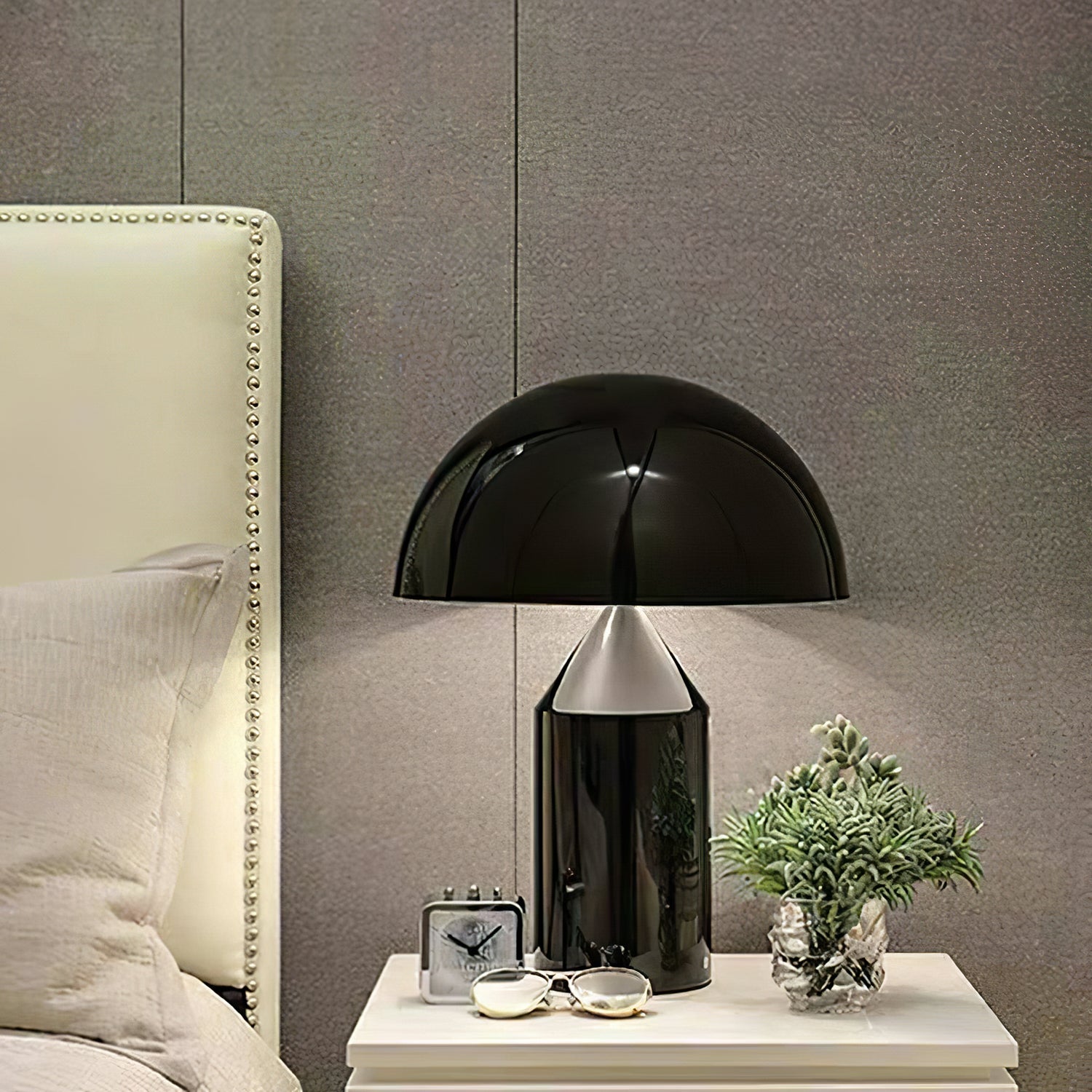 Atollo Table Lamp | Metal | Black, White, Copper | 25cm & 35cm