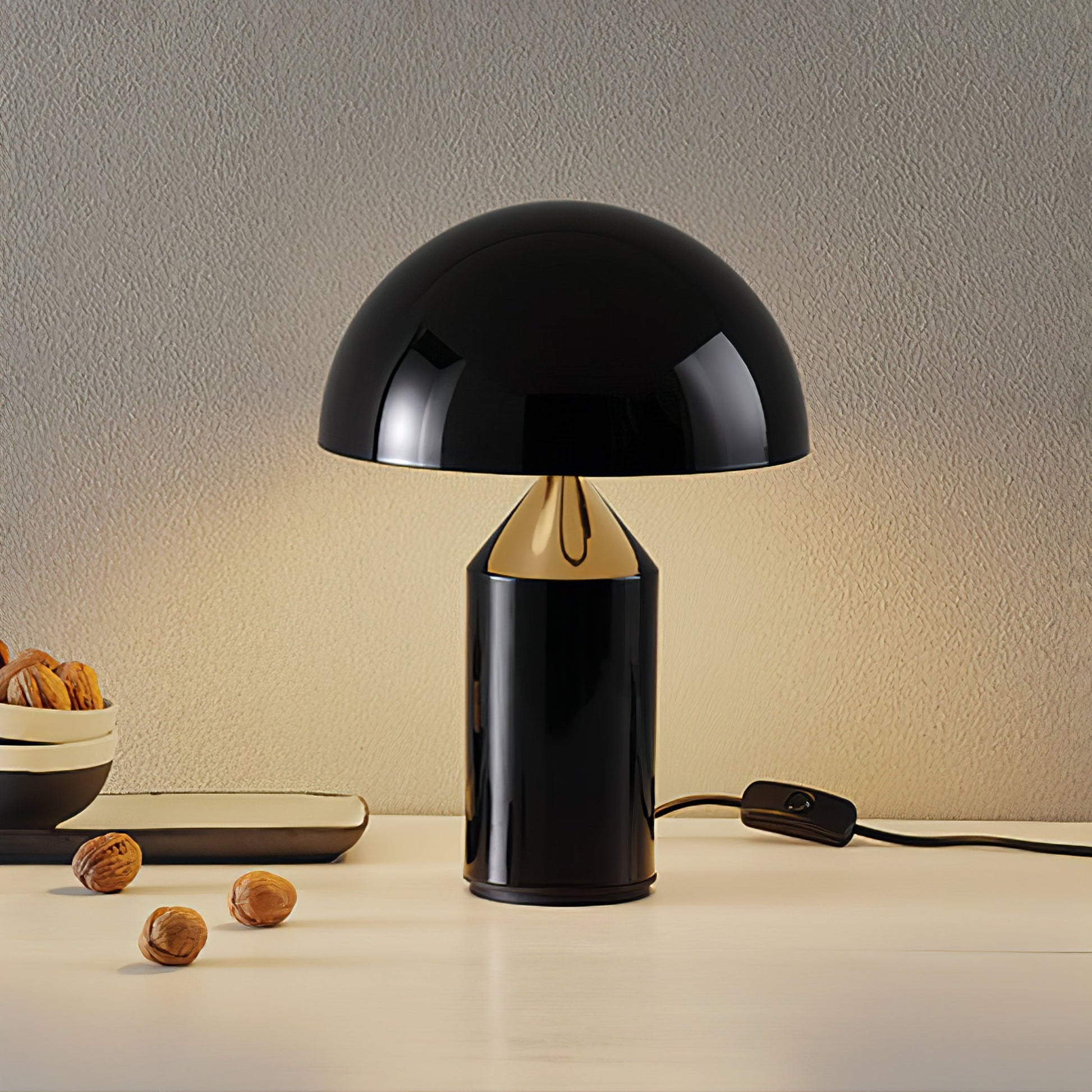 Atollo Table Lamp | Metal | Black, White, Copper | 25cm & 35cm
