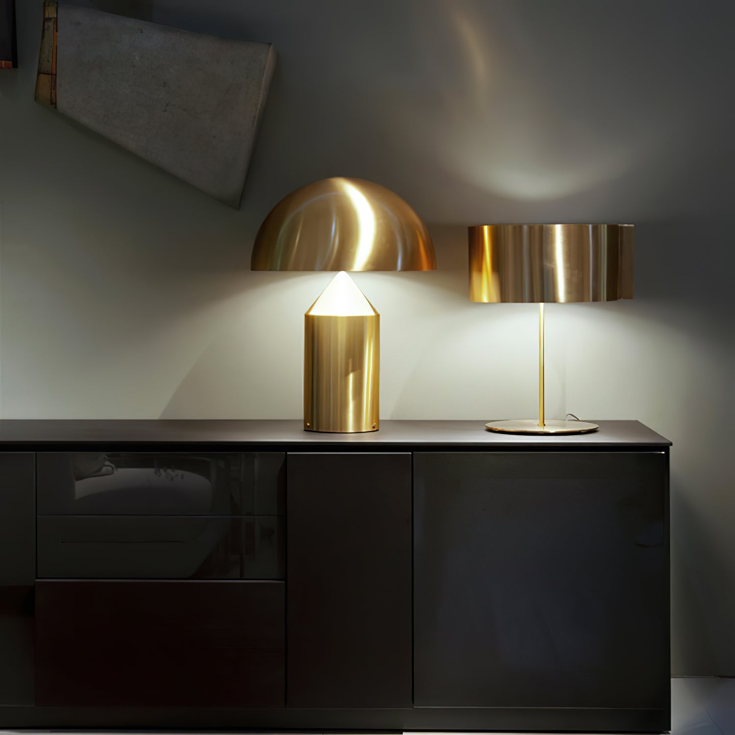 Atollo Table Lamp | Metal | Black, White, Copper | 25cm & 35cm