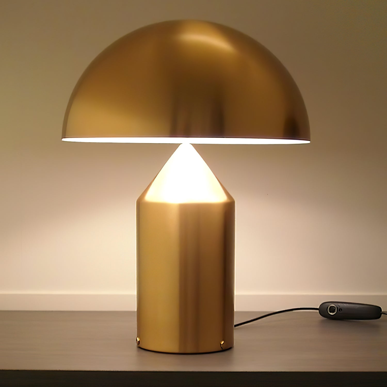 Atollo Table Lamp | Metal | Black, White, Copper | 25cm & 35cm