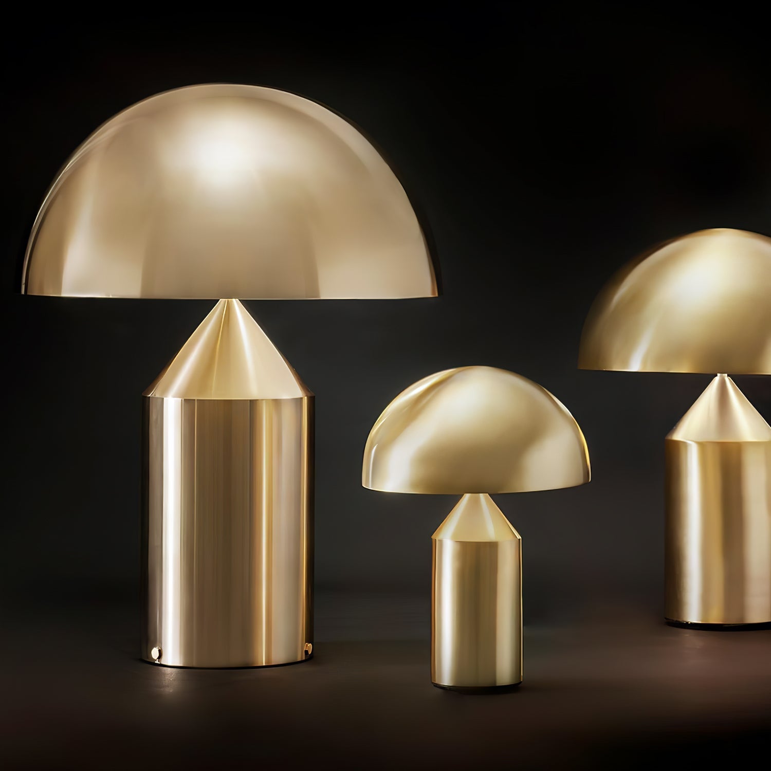 Atollo Table Lamp | Metal | Black, White, Copper | 25cm & 35cm