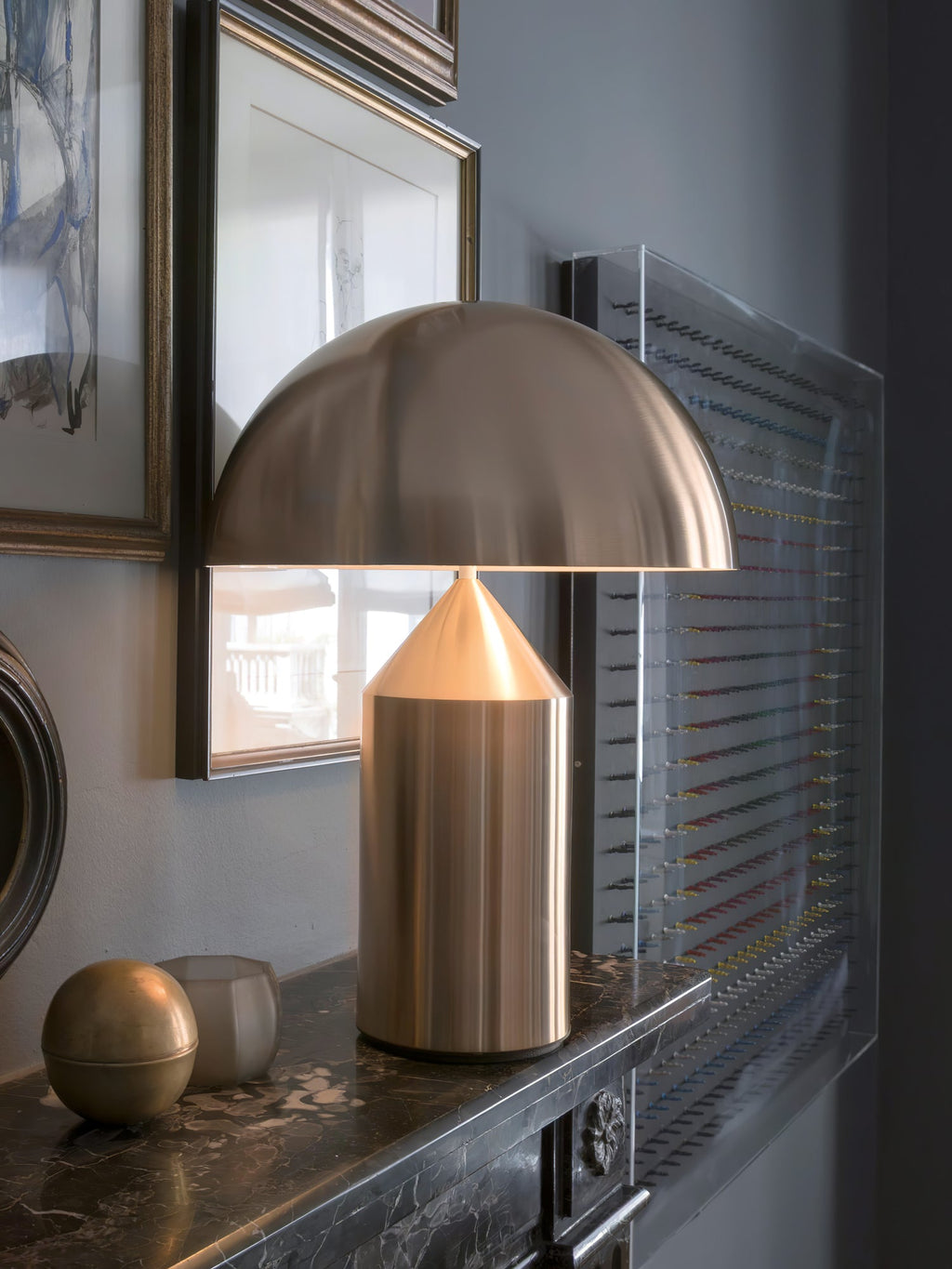 Atollo Table Lamp | Metal | Black, White, Copper | 25cm & 35cm