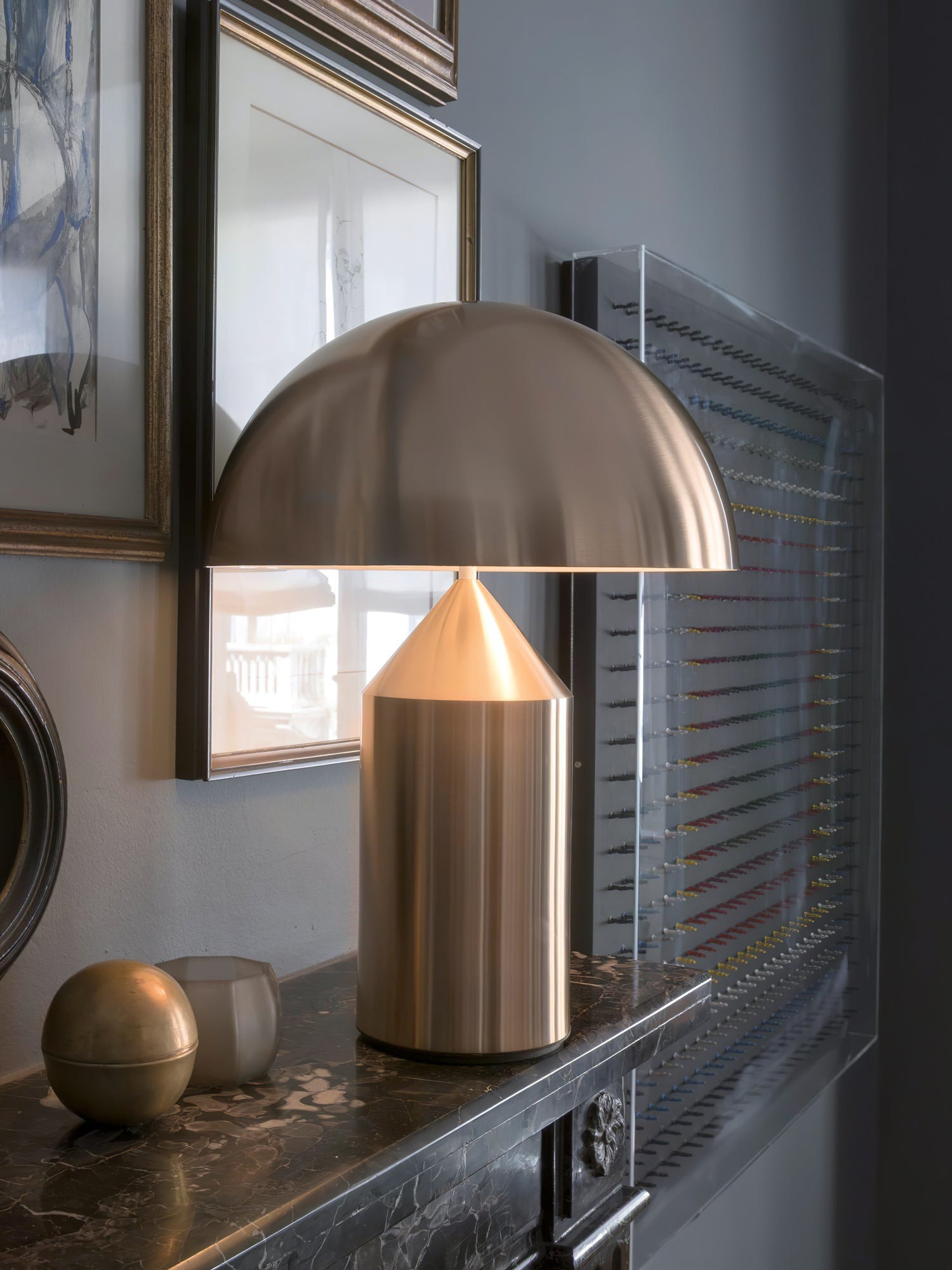 Atollo Table Lamp | Metal | Black, White, Copper | 25cm & 35cm