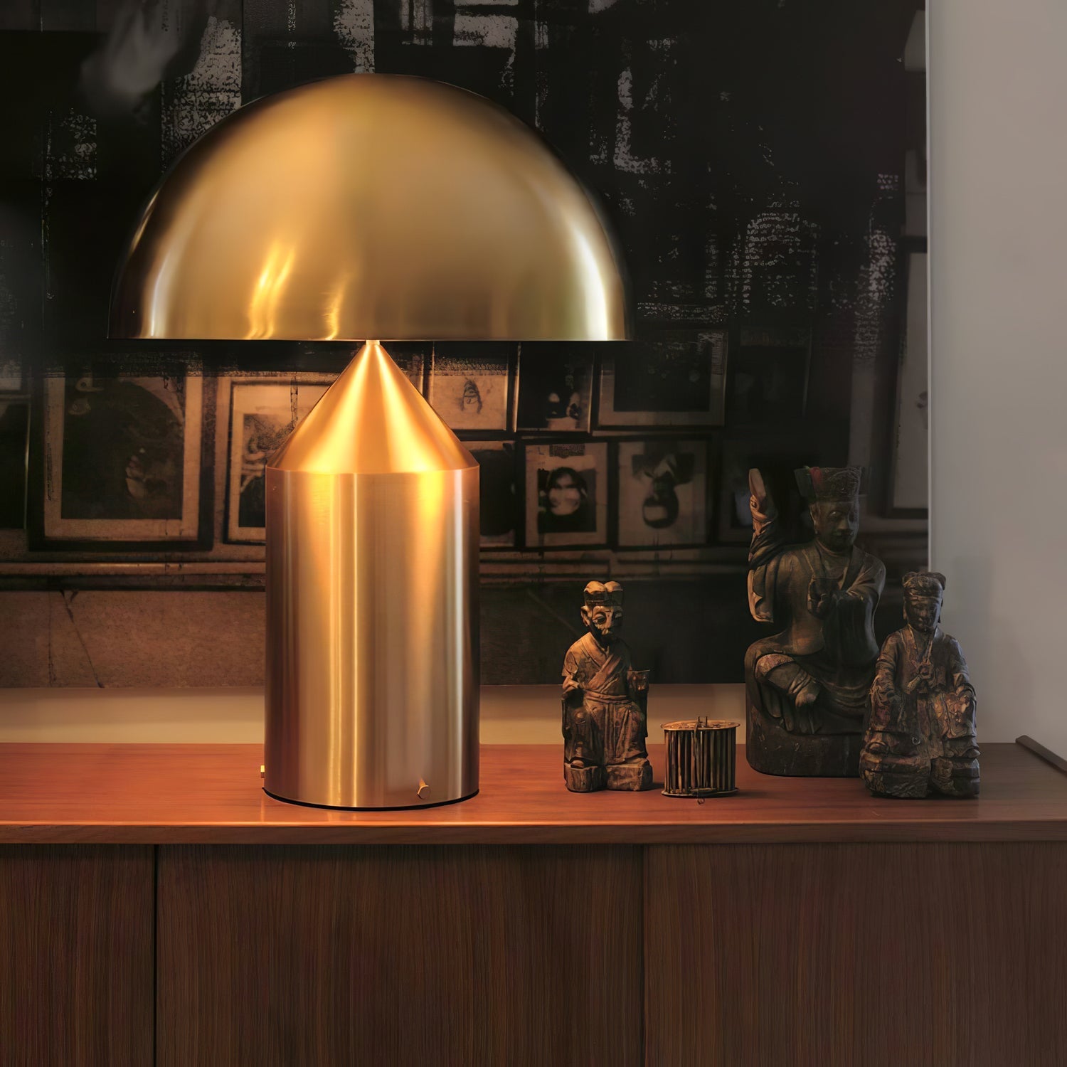 Atollo Table Lamp | Metal | Black, White, Copper | 25cm & 35cm