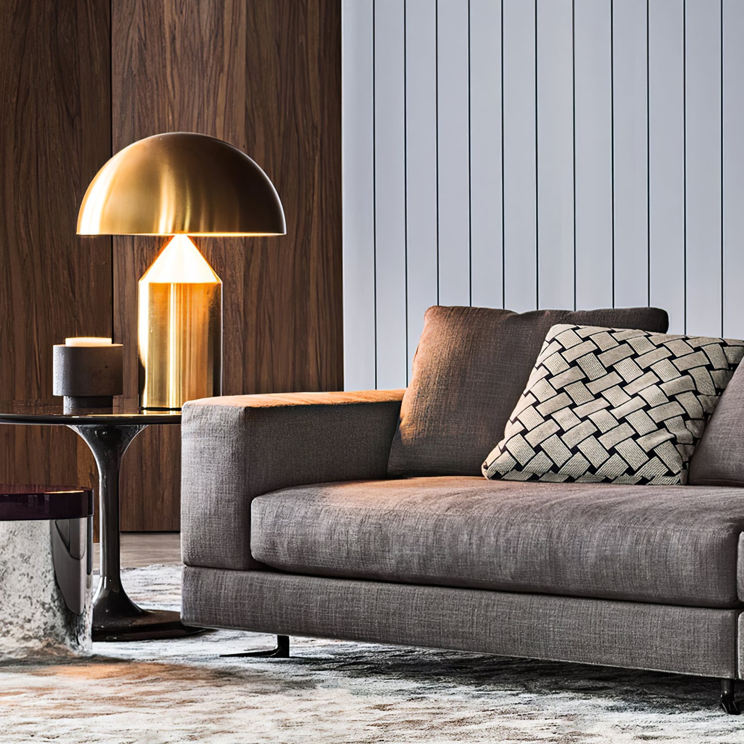 Atollo Table Lamp | Metal | Black, White, Copper | 25cm & 35cm