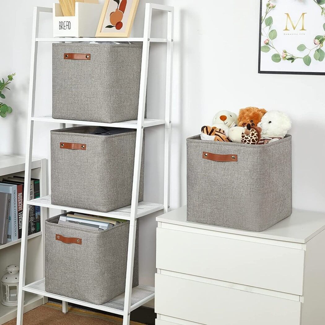 Fabric Storage Baskets | Set of 3 | 30cm Cube