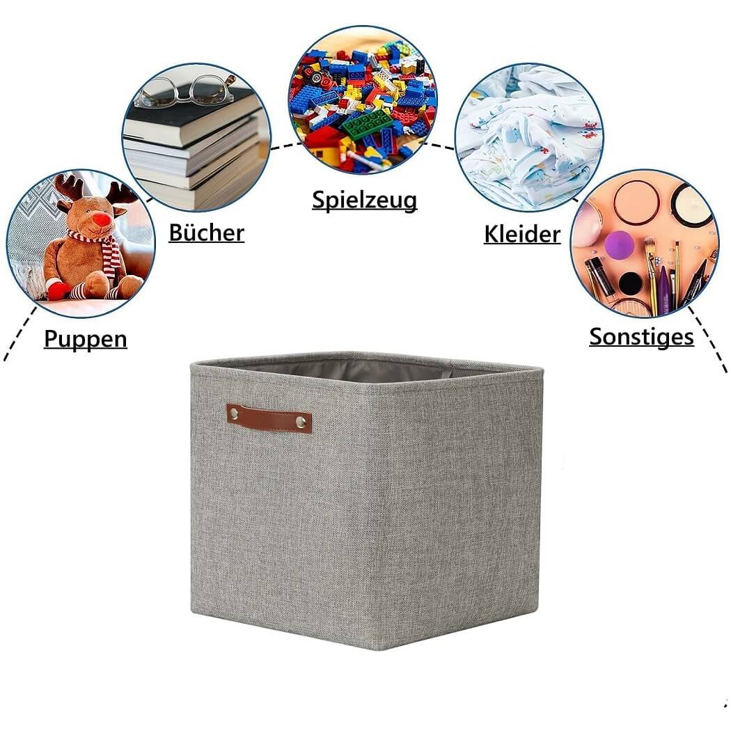 Fabric Storage Baskets | Set of 3 | 30cm Cube