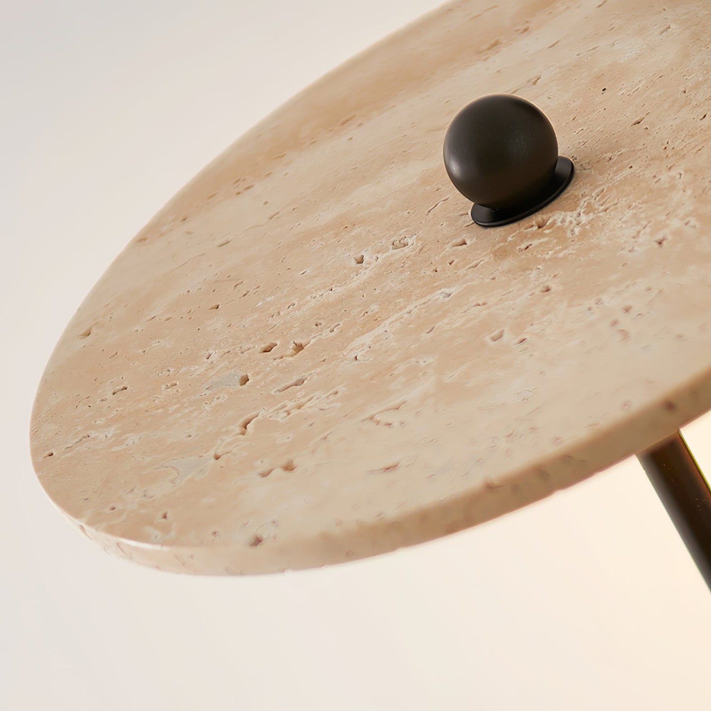 Aura Arm Wall Lamp | Yellow Travertine | Wood