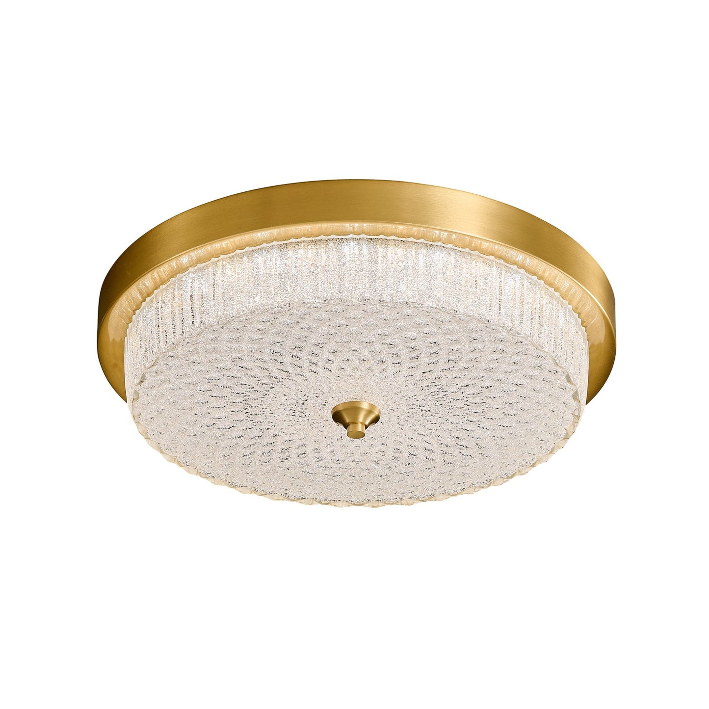 Aurestella Ceiling Light | Brass, Glass | White Shade