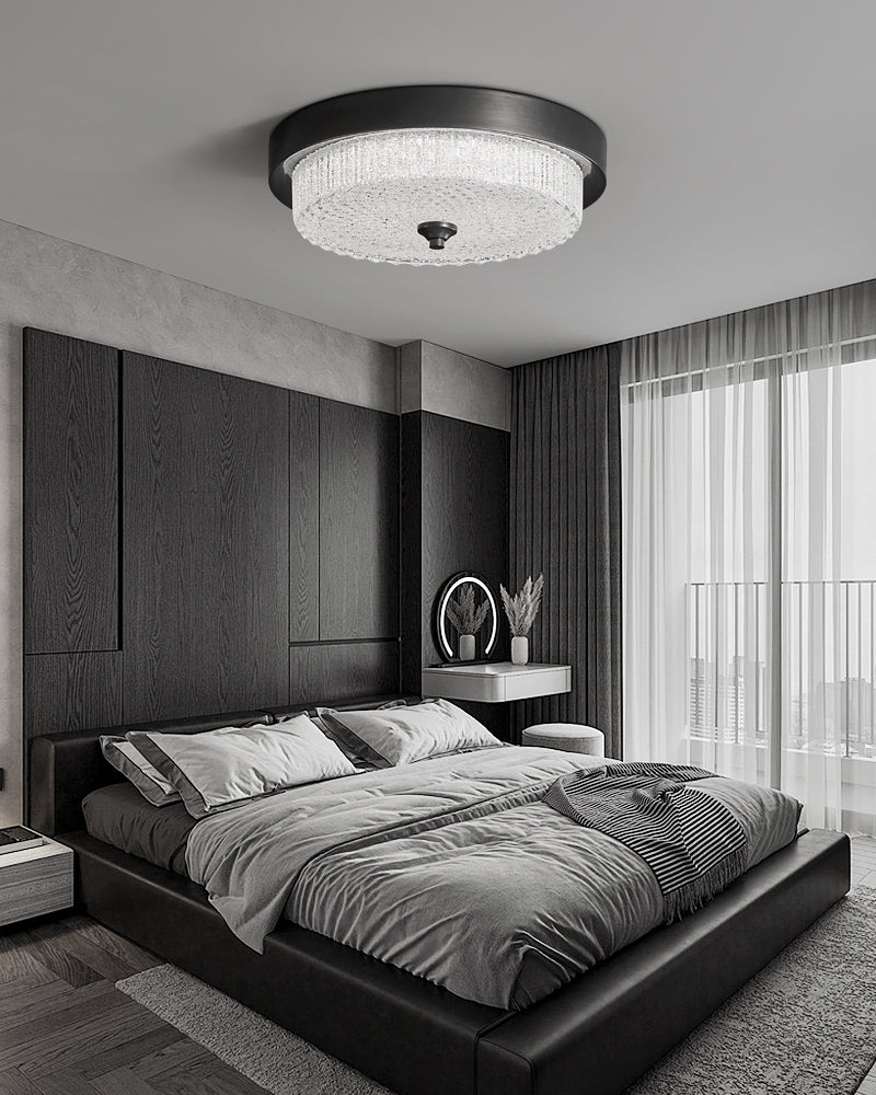 Aurestella Ceiling Light | Brass, Glass | White Shade