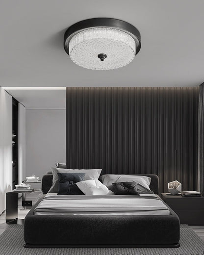 Aurestella Ceiling Light | Brass, Glass | White Shade