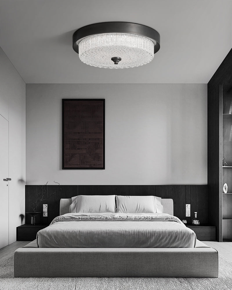 Aurestella Ceiling Light | Brass, Glass | White Shade
