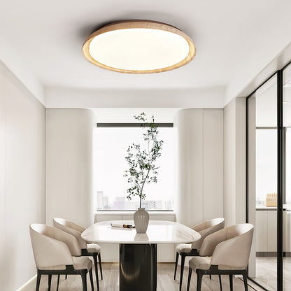 Aureum Edge Ceiling Light | Yellow Travertine | Walnut Color