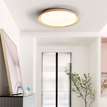 Aureum Edge Ceiling Light | Yellow Travertine | Walnut Color