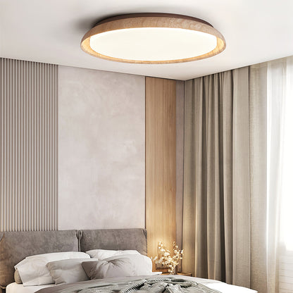 Aureum Edge Ceiling Light | Yellow Travertine | Walnut Color