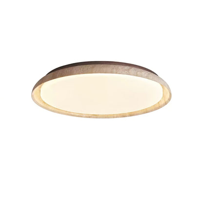 Aureum Edge Ceiling Light | Yellow Travertine | Walnut Color