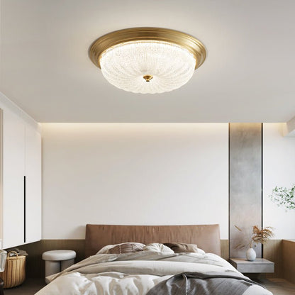 Aurevielle Ceiling Lamp | Crystal Glass & Brass | White