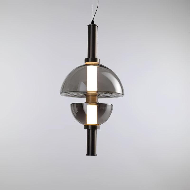 Aurora Pendant Lamp | Golden Glass & Metal | 30cm Diameter