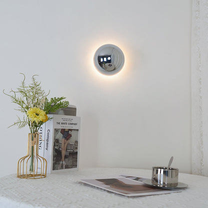Aurum Sphere Wall Sconce | Glossy Gold Metal | Set of 2
