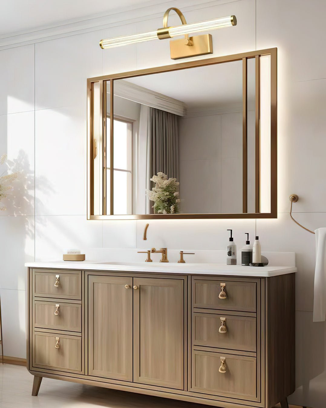 Avery Wall Light | Brass & Acrylic | Black or Gold