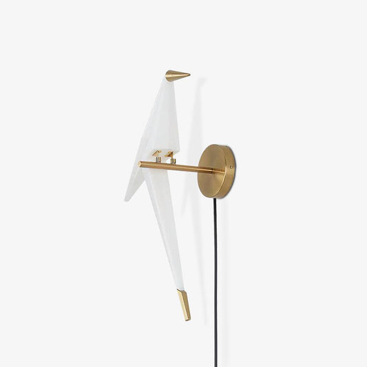 Avian Serenity Wall Lamp | Bird-Inspired Design | Gold Finish