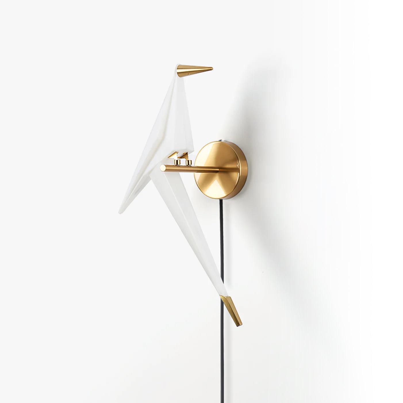 Avian Serenity Wall Lamp | Bird-Inspired Design | Gold Finish