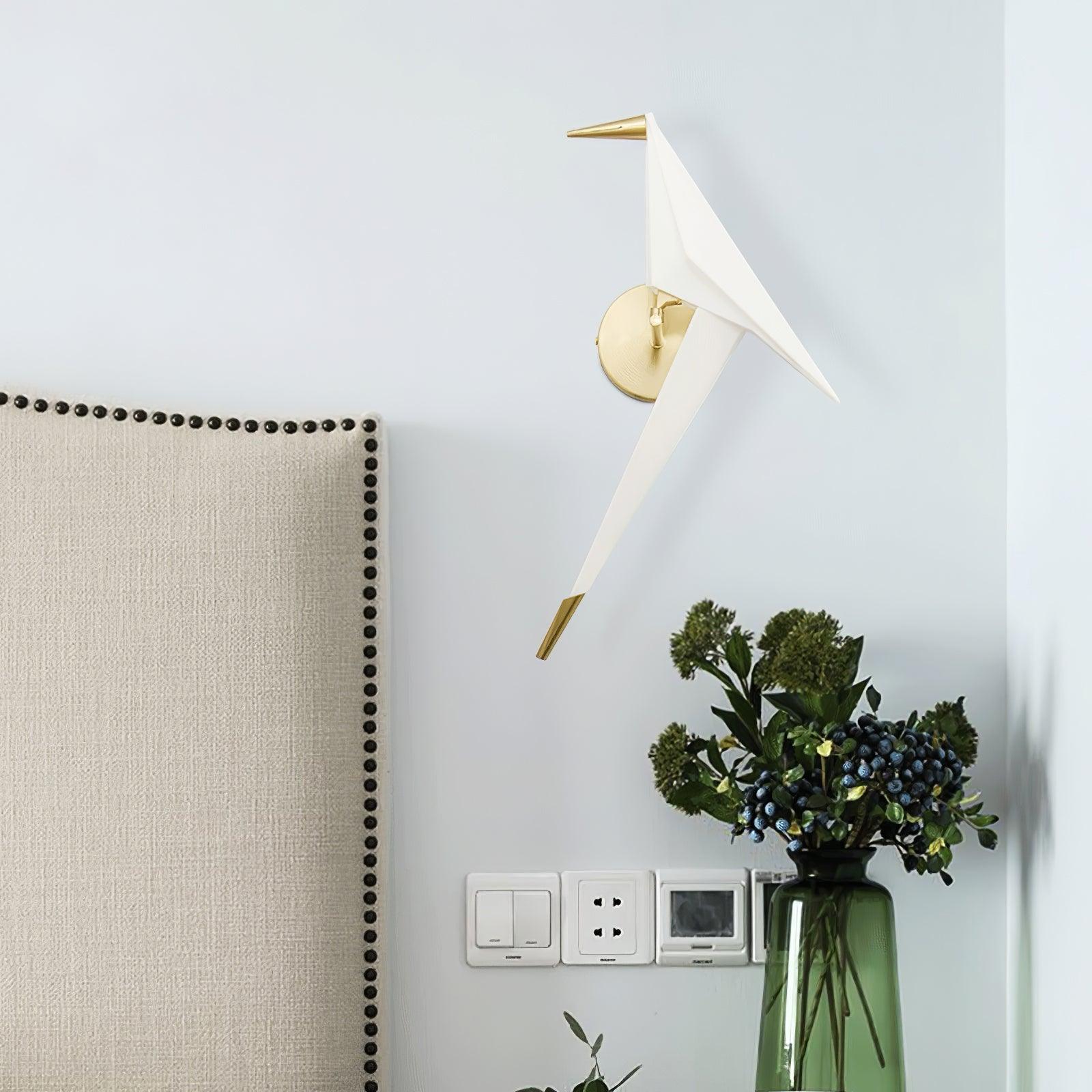 Paper Crane Wall Lamp | Adjustable Metal & PC Design | Set of 2