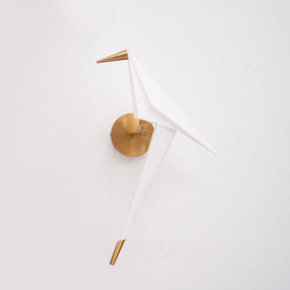 Paper Crane Wall Lamp | Adjustable Metal & PC Design | Set of 2