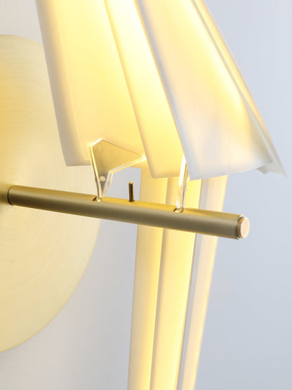 Avian Serenity Wall Lamp | Adjustable Metal & PC | Set of 2