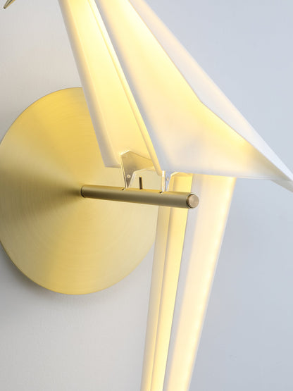 Avian Serenity Wall Lamp | Adjustable Metal & PC | Set of 2