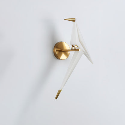 Paper Crane Wall Lamp | Adjustable Metal & PC Design | Set of 2