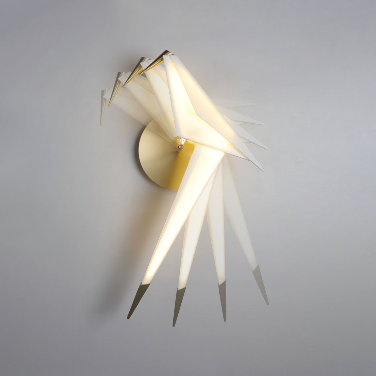 Avian Serenity Wall Lamp | Adjustable Metal & PC | Set of 2