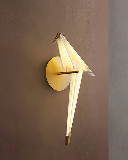 Avian Serenity Wall Lamp | Adjustable Metal & PC | Set of 2