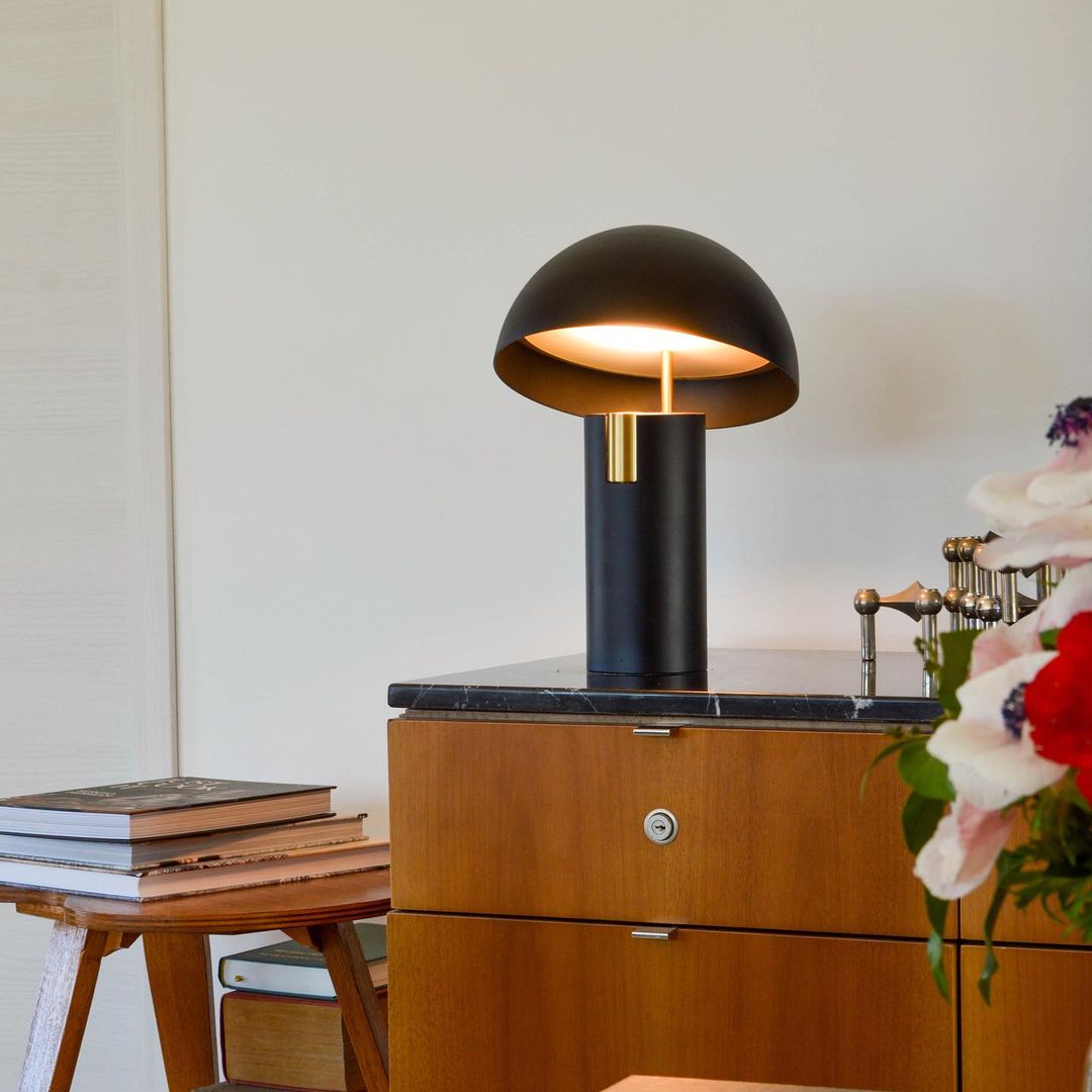 Avo Table Lamp | Iron, Stainless Steel, Glass | Black, White, Red