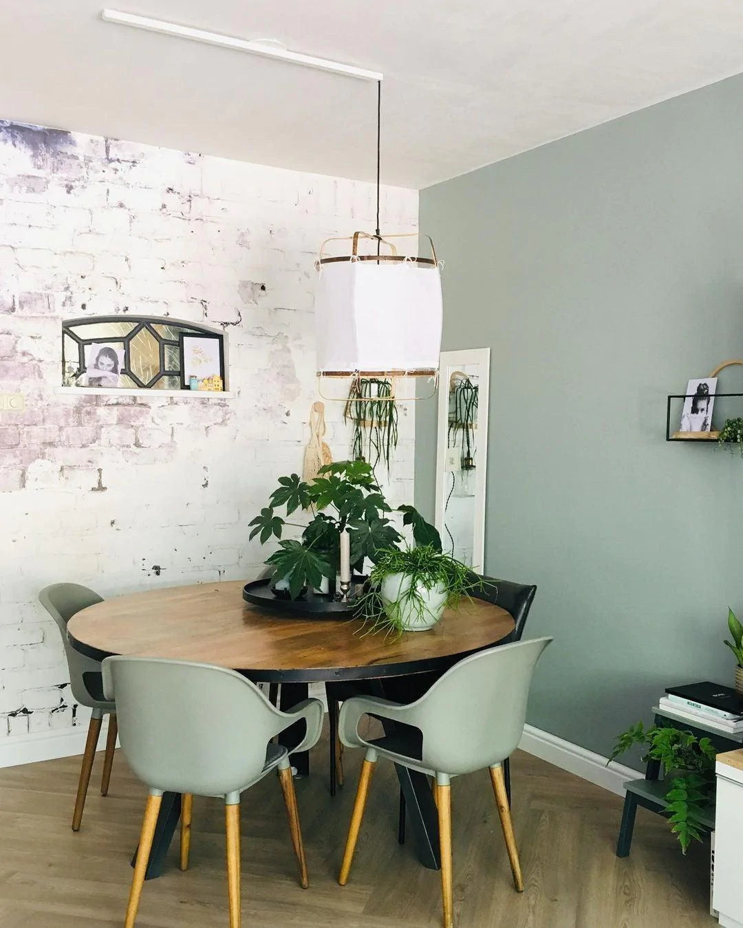 Bamboo Pendant Light | Natural Bamboo & Linen | 40cm Diameter