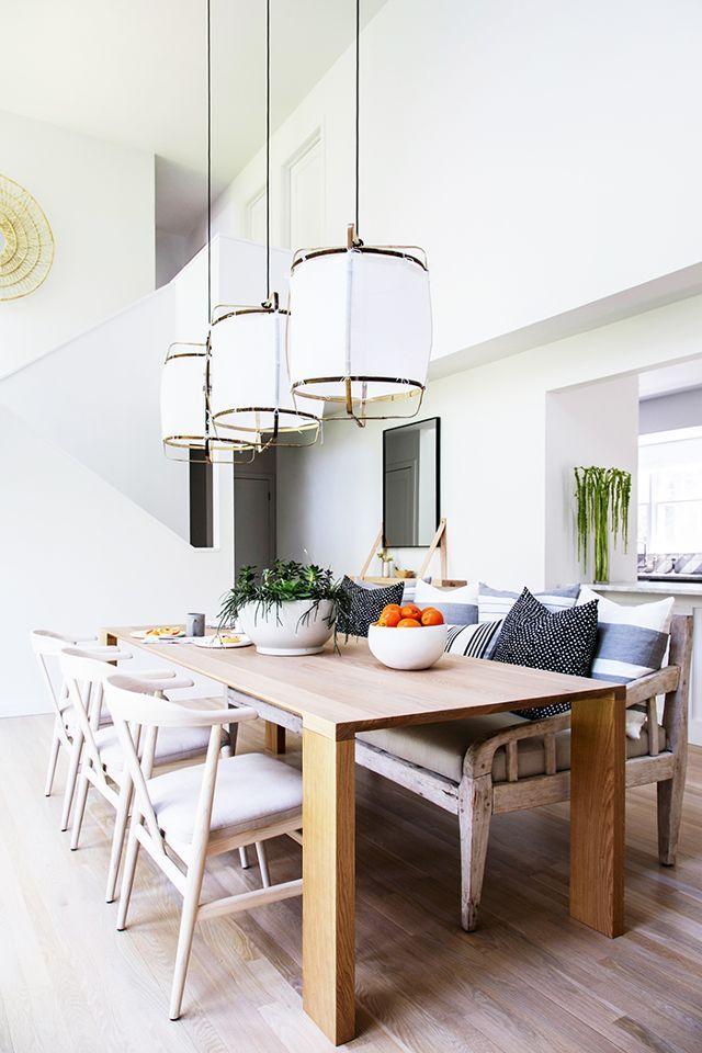 Bamboo Pendant Light | Natural Bamboo & Linen | 40cm Diameter
