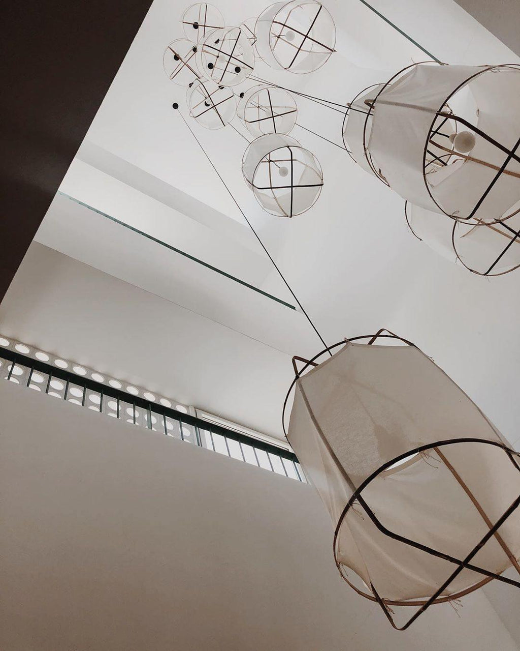 Bamboo Pendant Light | Natural Bamboo & Linen | 40cm Diameter