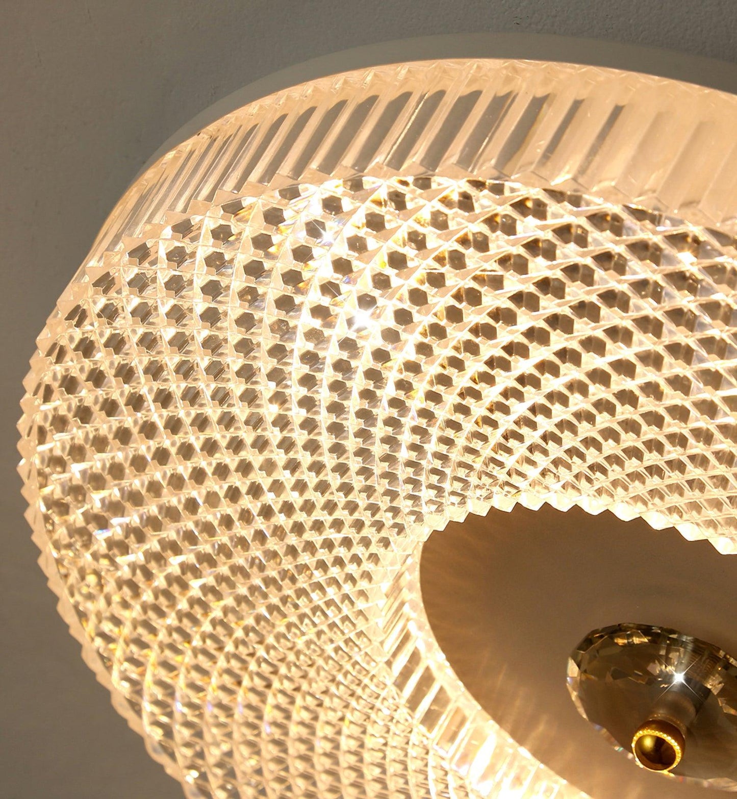Ayla LED Flush Mount Ceiling Light | Metal & Acrylic | 40cm or 50cm Diameter
