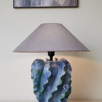 Azure Wave Table Lamp | Ceramic Base | Blue