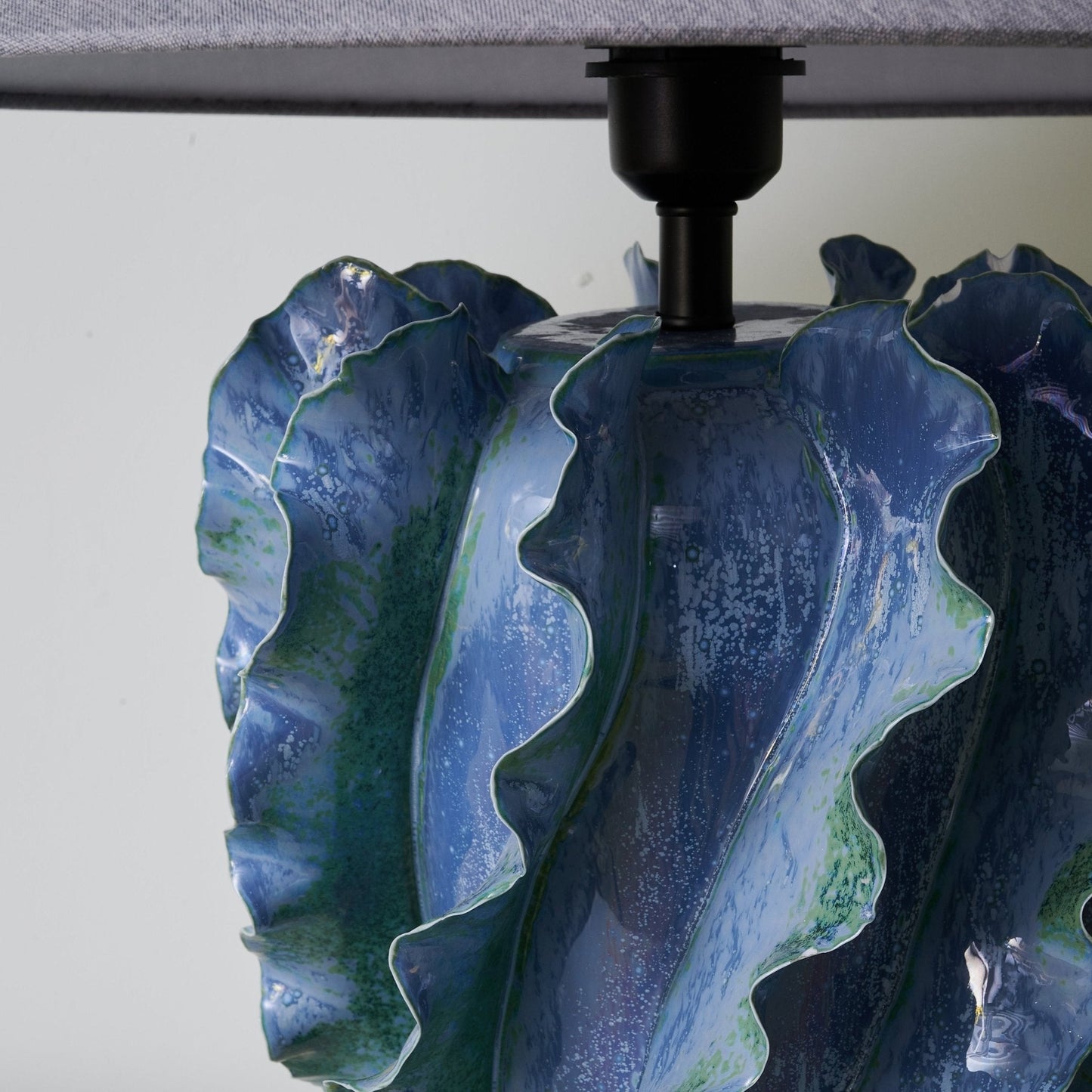 Azure Wave Table Lamp | Ceramic Base | Blue
